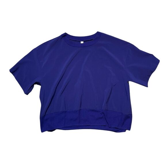 ATHLETA Zephyr Crop Tee Purple Size Small - Picture 2 of 5